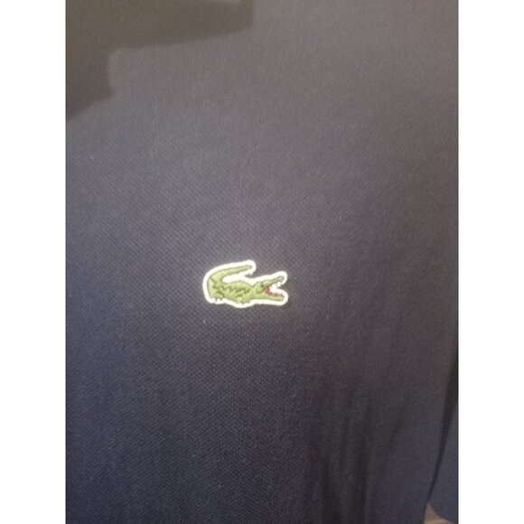 LACOSTE Mens Polo Shirt Size 8 3XL Navy Blue Cotton - Picture 2 of 12